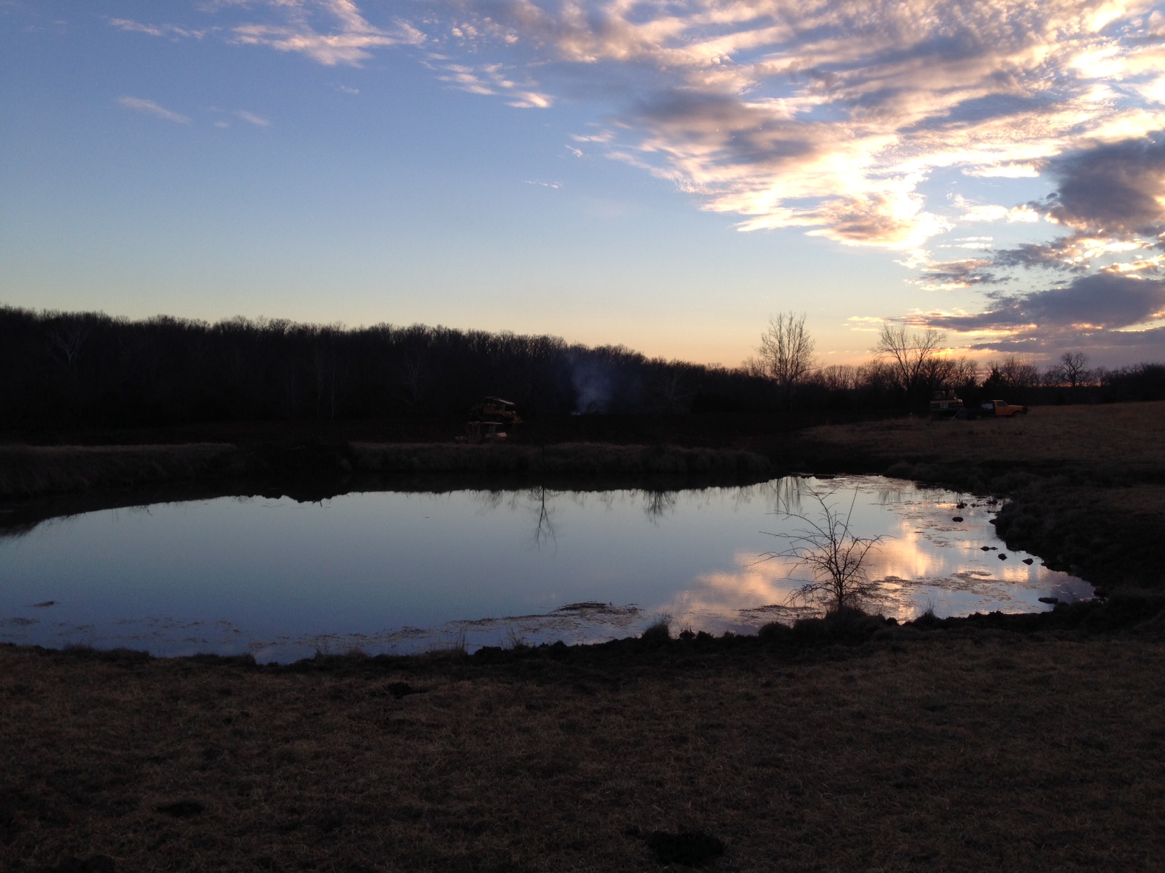 Attached picture pond sunset.JPG